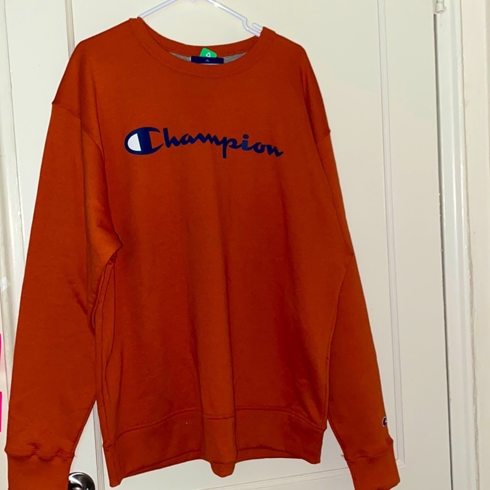 NWT Champion orange crewneck sweater size: XL